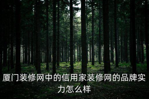 廈門(mén)裝修網(wǎng)中的信用家裝修網(wǎng)的品牌實(shí)力怎么樣